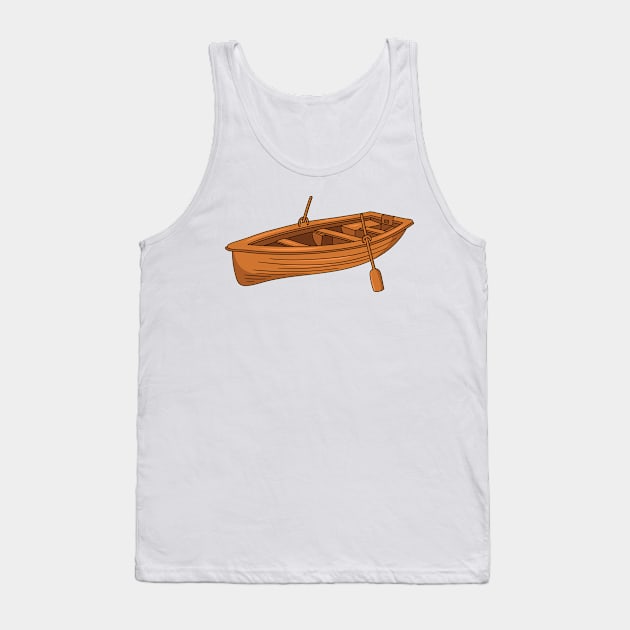 Rowboat cartoon illustration Tank Top by Cartoons of fun